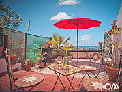 Casa vacanze surfcamp per famiglie, terrazza con vista mare 