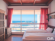 Casa vacanze surfcamp per famiglie, camera da letto con vista mare