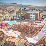[Translate to Italiano:] Private Terrasse vom Garten Appartement in La Pared