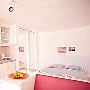 [Translate to Italiano:] kleine Küche im Appartement Agua in La Pared